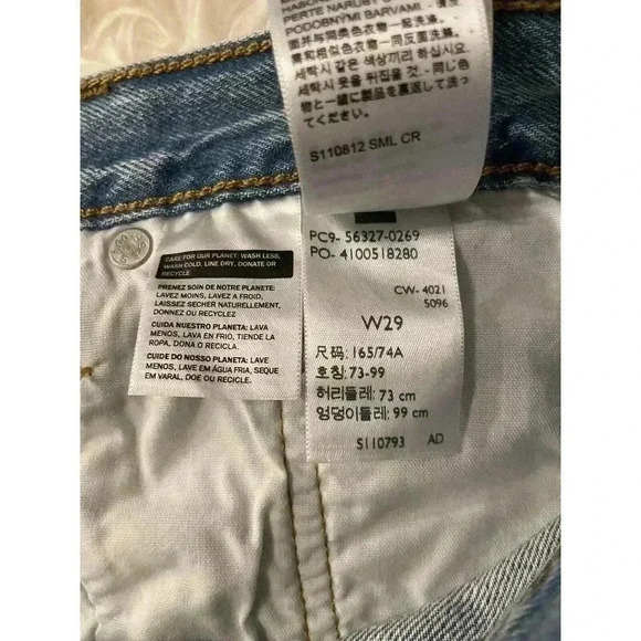 Levi's 501 Original High Rise Jean Denim Button Fly Shorts Light Wash Women’s - Picture 5 of 9